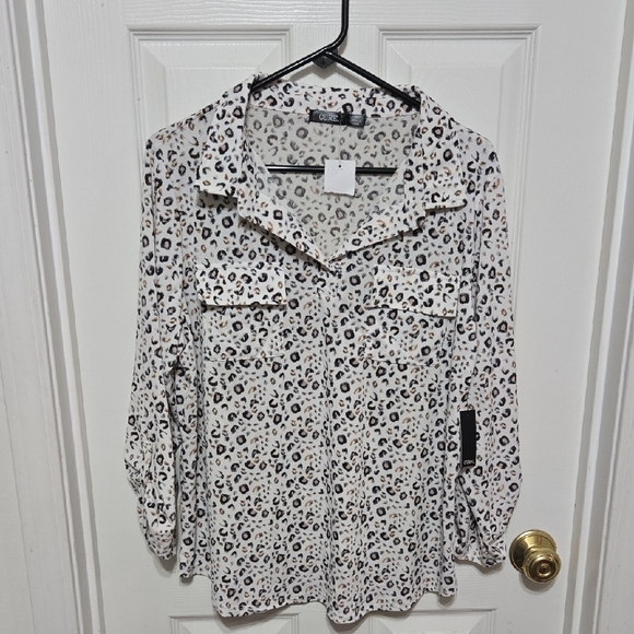 Cure. Tops - Elegant Animal Print Blouse